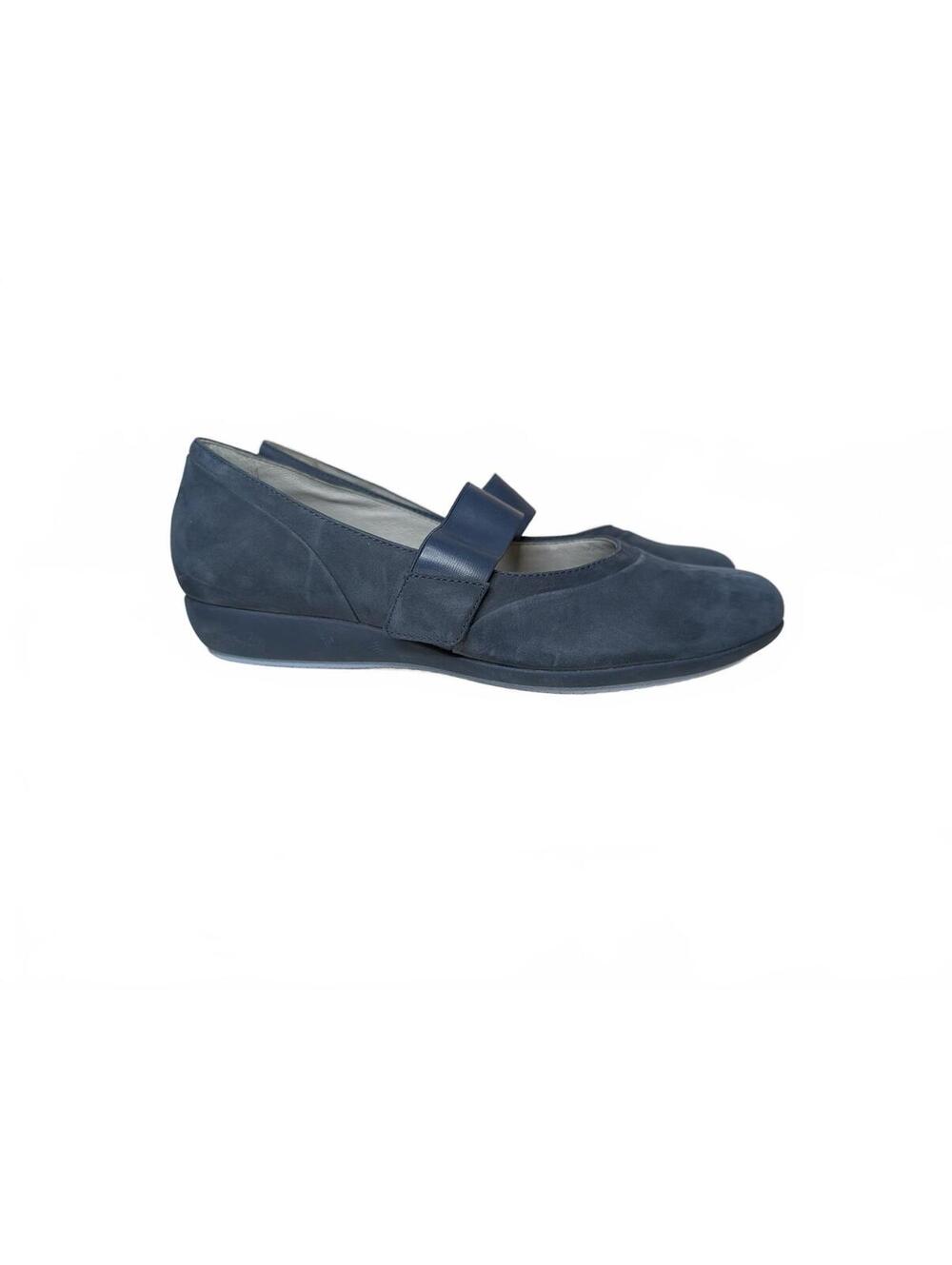 Dansko Kendra Mary Jane Wedge Shoes Blue Nubuck Leather Size 40